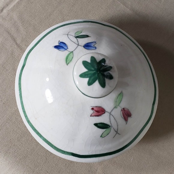 Longchamp of France Vintage 9" Red Tulip Collectible Tea Pot Coffee Pot as is - Picture 11 of 11